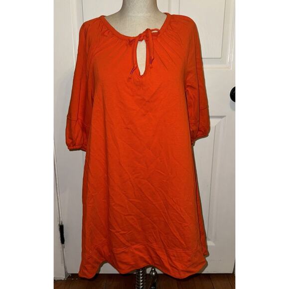 Anthropologie Dresses & Skirts - Anthropologie Dress Women’s Size XSP Orange Anais Peasant Boho Shift Puff Sleeve